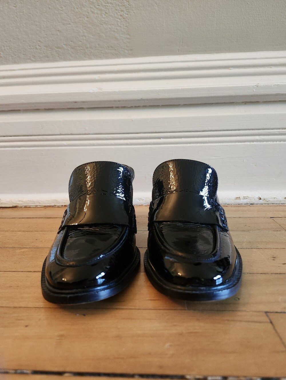 Dolce Vita Loafer Heels, Size 8, Patent Black - Picture 5 of 6
